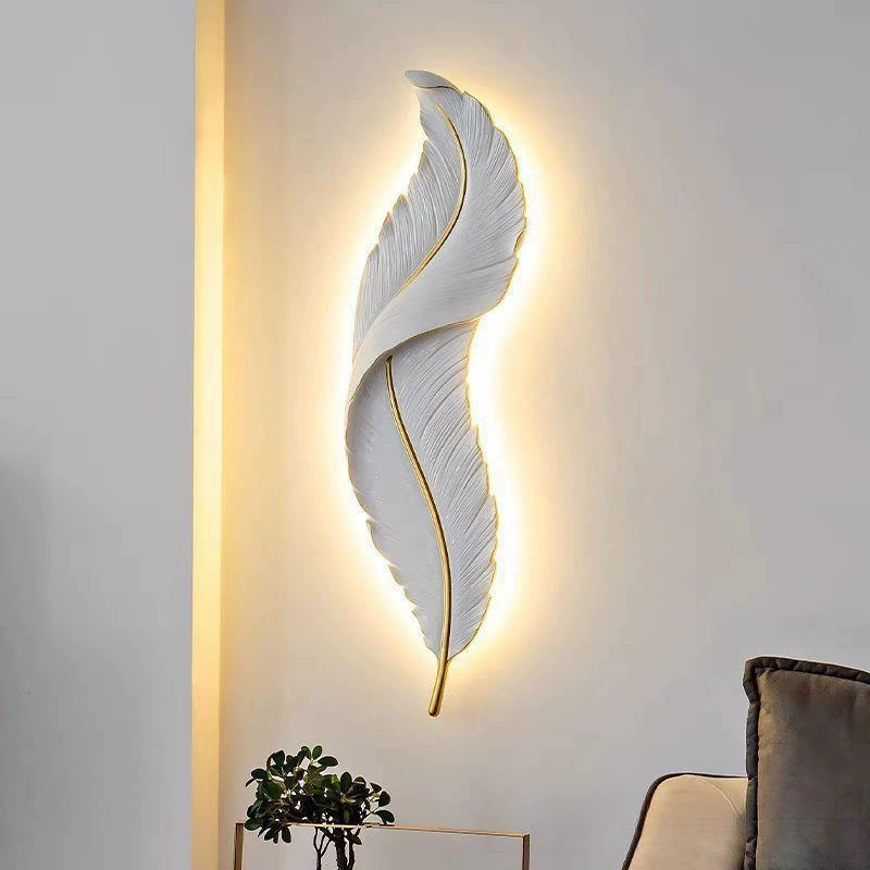 Plume Murale LED Design – Éclairage Ambiance Plume Murale LED Design – Éclairage Ambiance