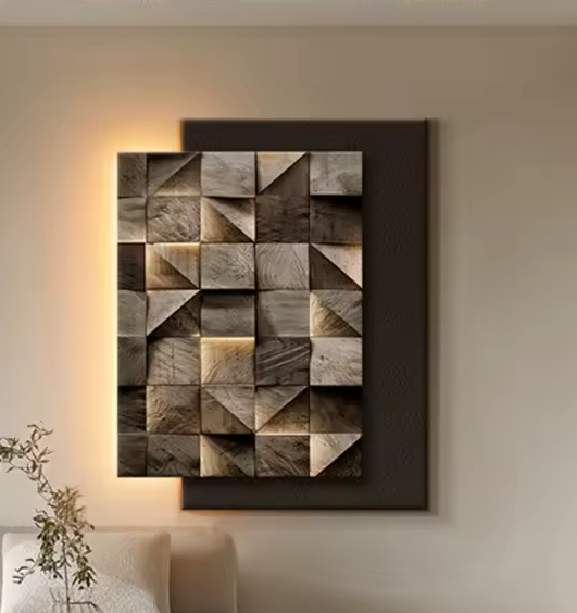 Décoration Murale Moderne en Grès avec LED – Applique Chic pour Salon et Chambre - Décoration murale Zélor