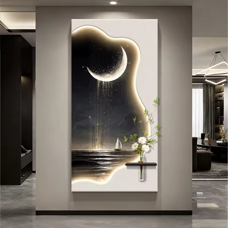 Panneau Mural Artistique 3D avec LED – Décoration Moderne et Élégante - Décoration murale Zelor