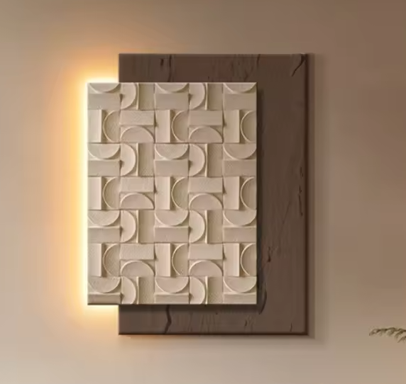 Décoration Murale Moderne en Grès avec LED – Applique Chic pour Salon et Chambre - Décoration murale Zelor