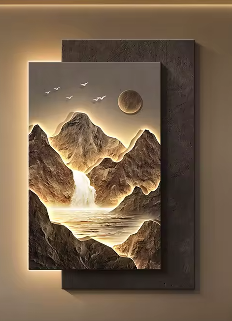 Décoration Murale Moderne en Grès avec LED – Applique Chic pour Salon et Chambre - Décoration murale Zelor