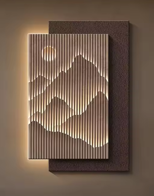 Décoration Murale Moderne en Grès avec LED – Applique Chic pour Salon et Chambre - Décoration murale Zelor
